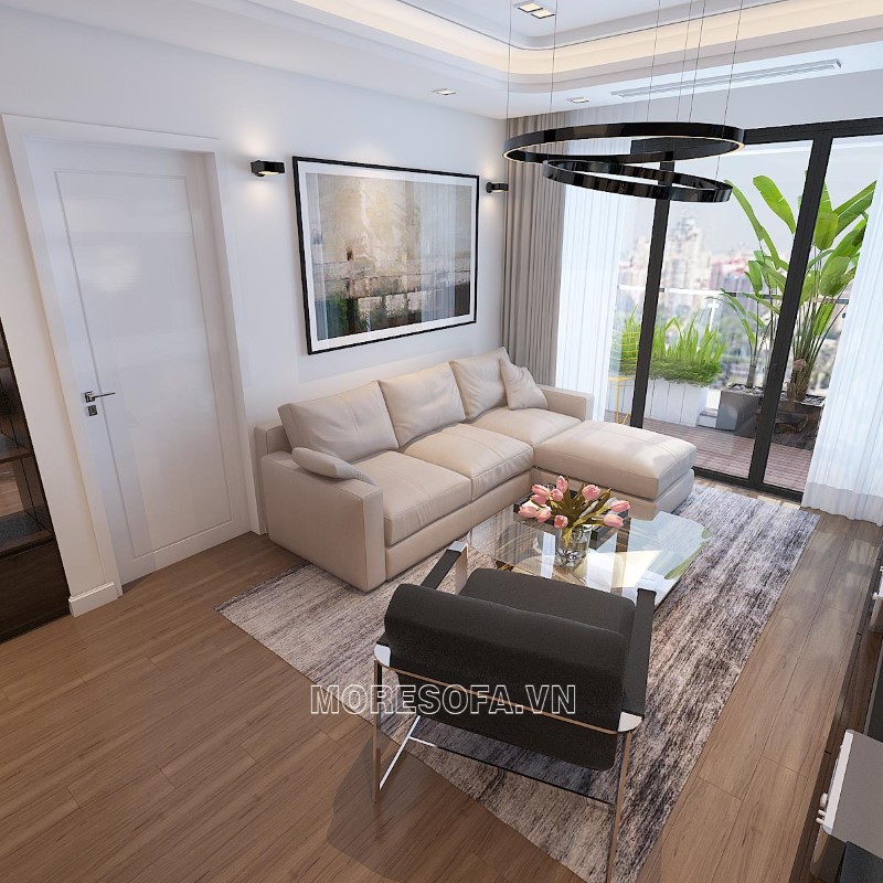 Ghế sofa góc nhỏ gọn cho phòng khách